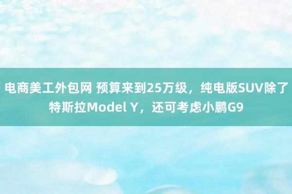 电商美工外包网 预算来到25万级，纯电版SUV除了特斯拉Model Y，还可考虑小鹏G9